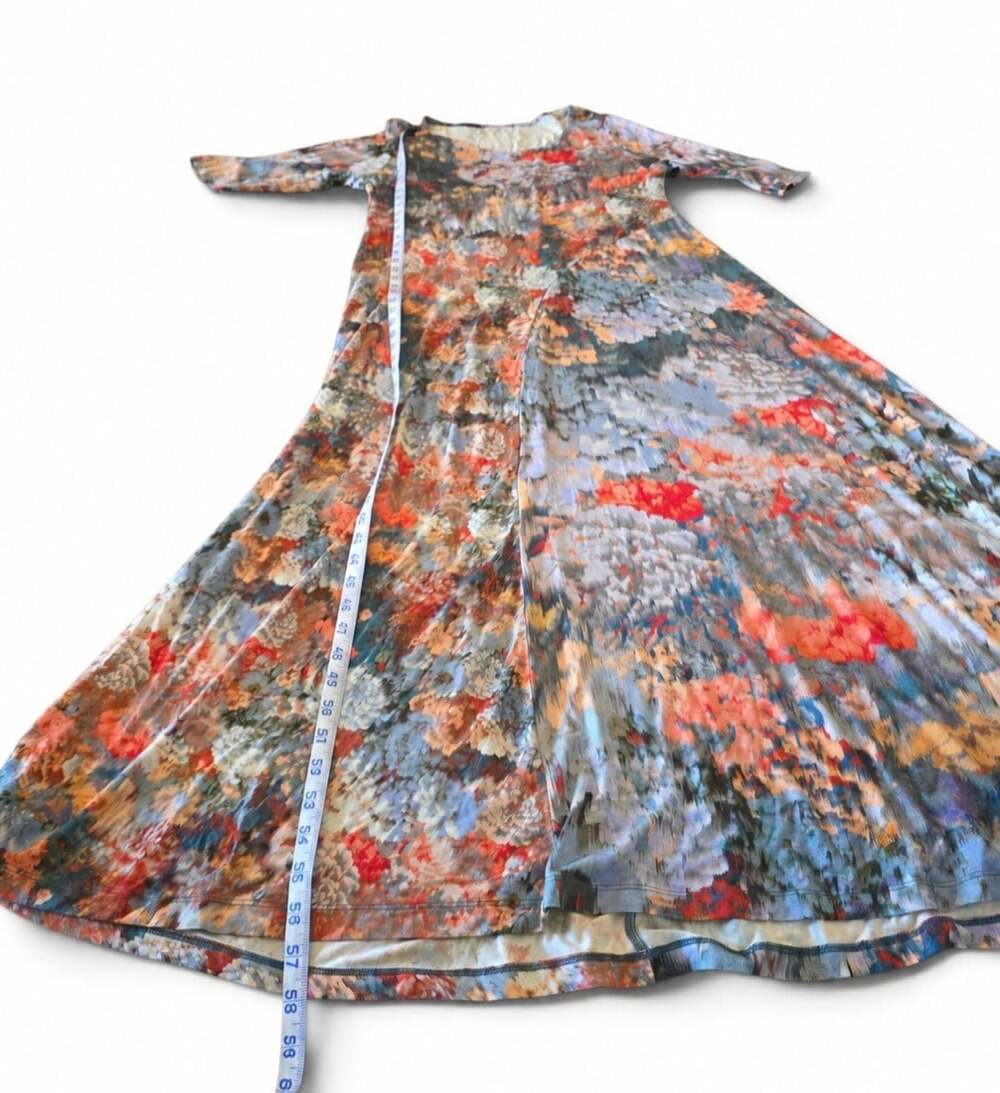 Soft Surroundings Nanette Maxi Dress Womens L Abstract Floral Stretch Boho - Picture 11 of 14